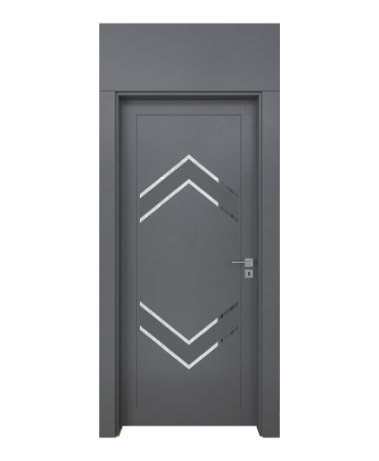 BY-6006V  Porte intérieure Laqué  Vitrée